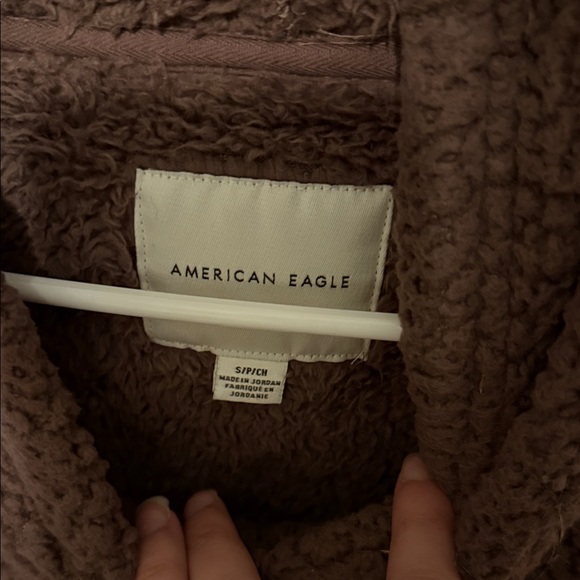 American Eagle Outfitters Brown Sherpa Hoodie - Picture 3 of 3